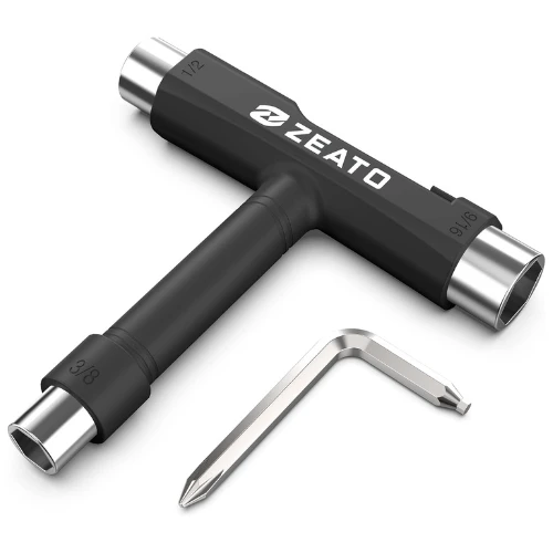 Zeato All-in-One Skate Tools Multi-Function Portable Skateboard T Tool Accessory with T-Type Allen Key and L-Type Phillips Head Wrench Screwdriver (1)_result