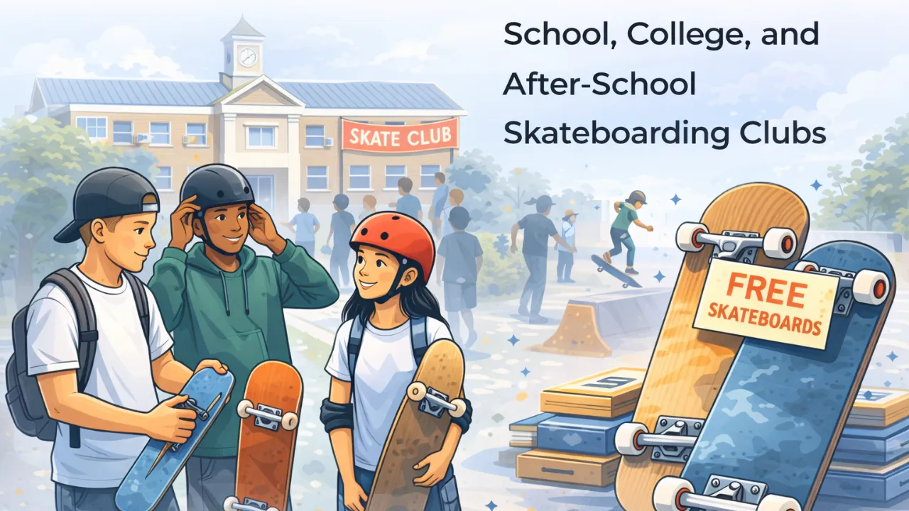 How to Get a Free Skateboard and Save Big - Hidden Ways 4 School, College, and After-School Skateboarding Clubs