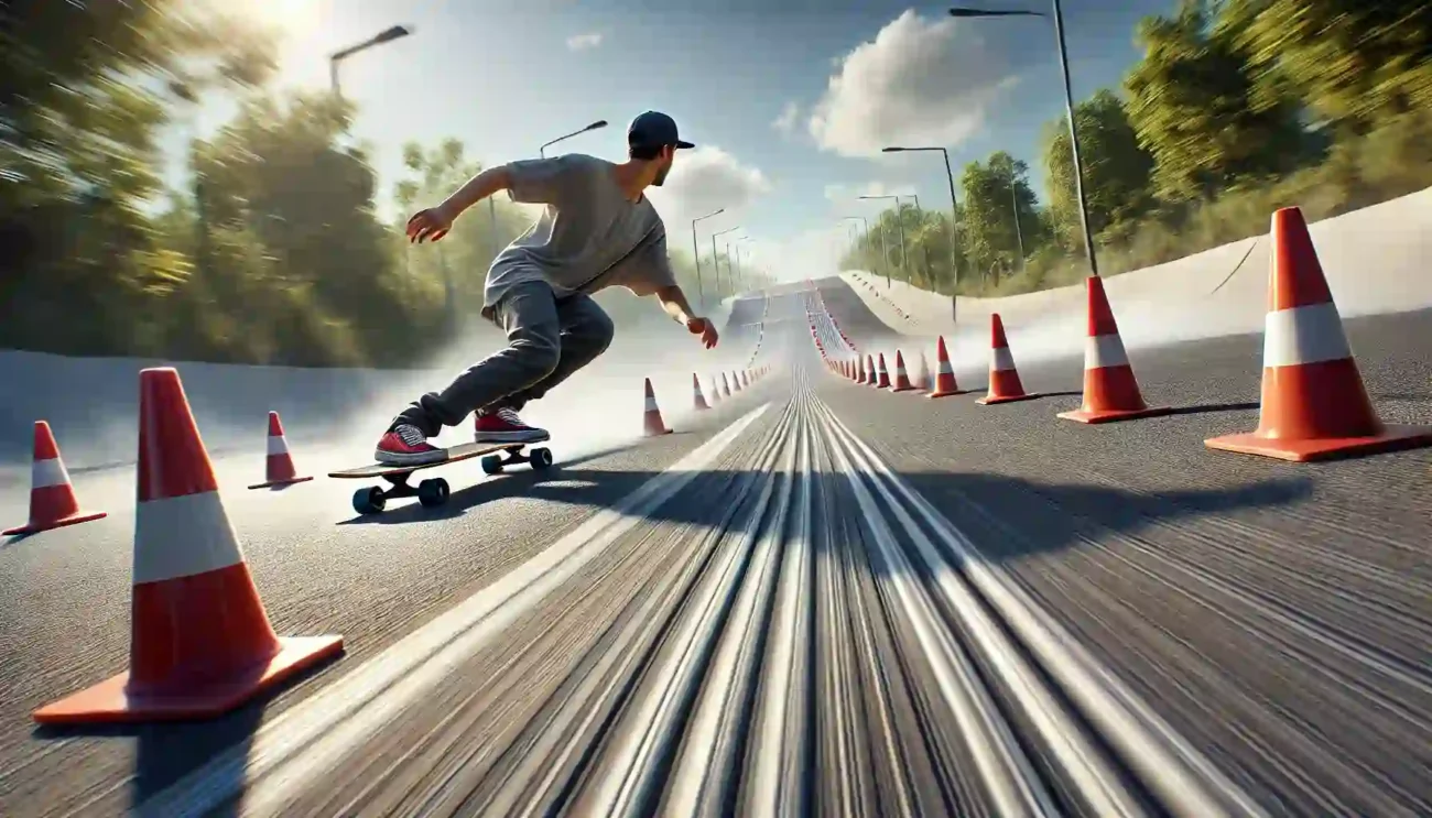 Slalom skateboarding