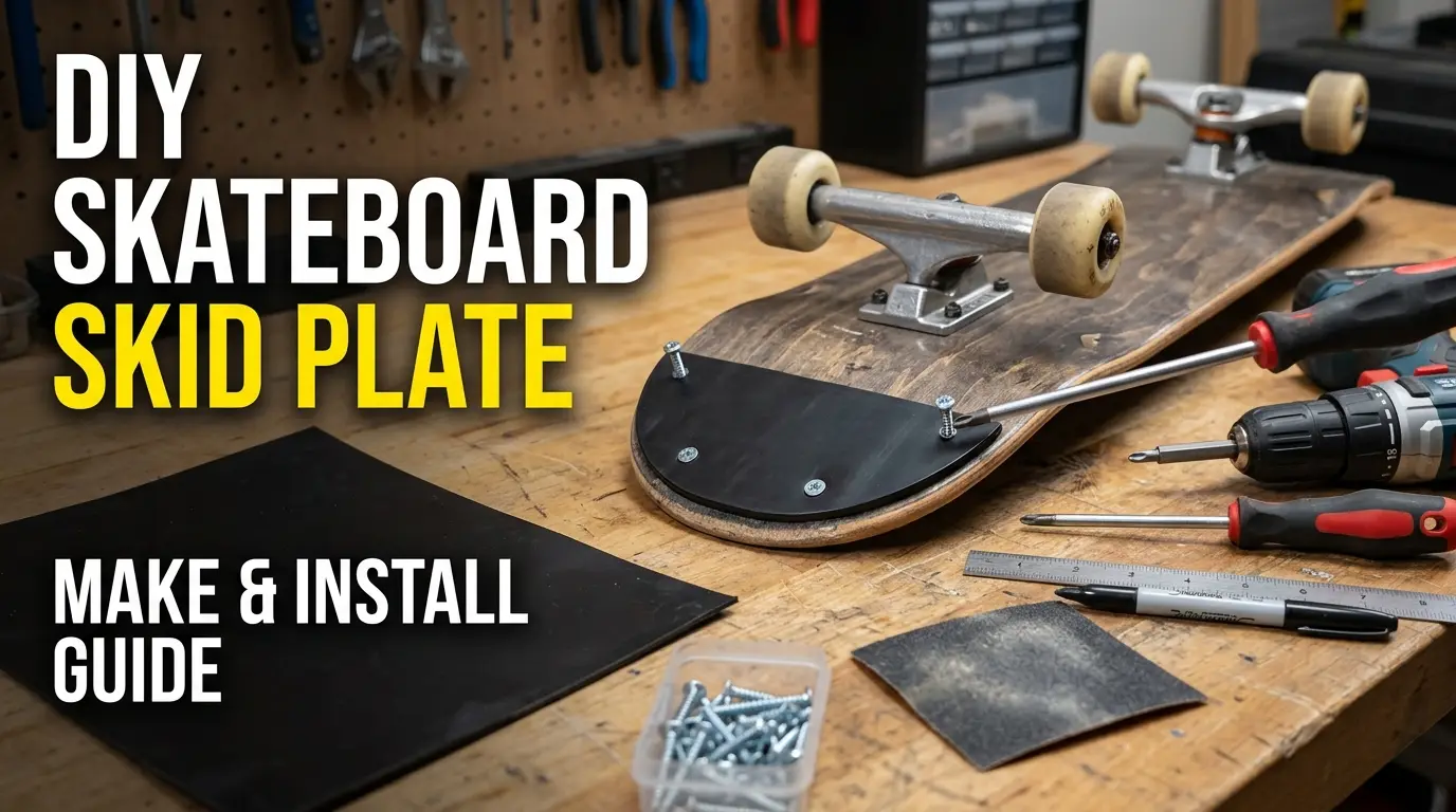DIY skateboard skid plate