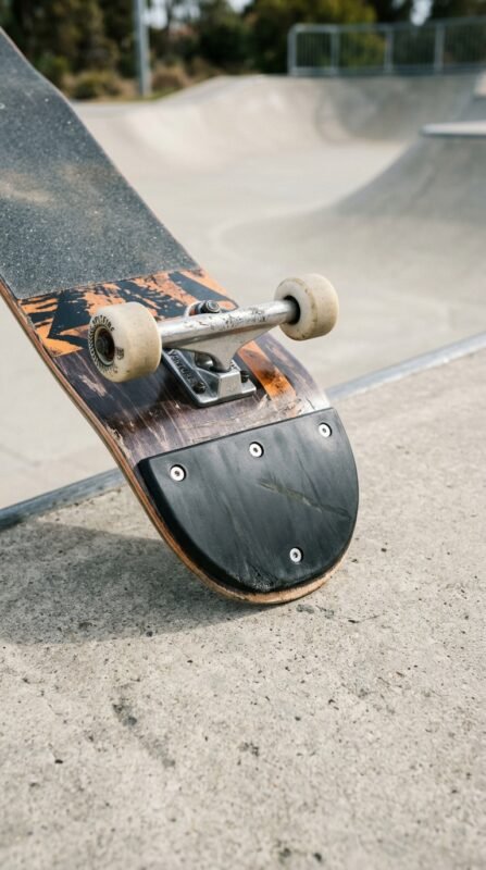 Skateboard skid plate tested