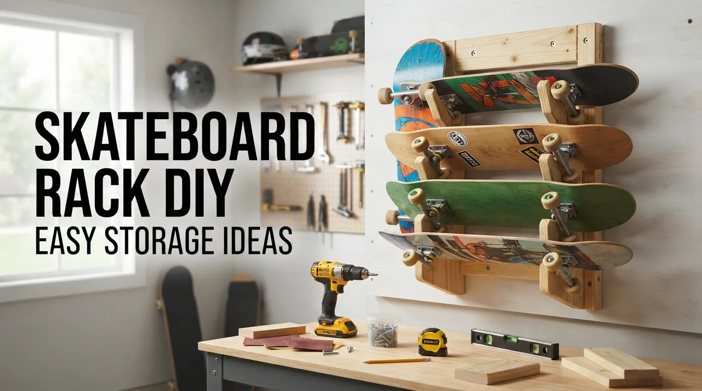 DIY Skateboard Rack Storage Ideas