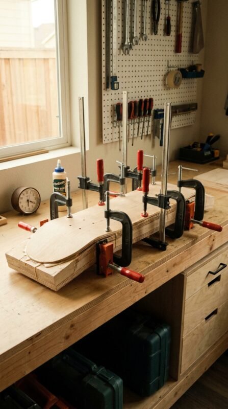 DIY skateboard press curing