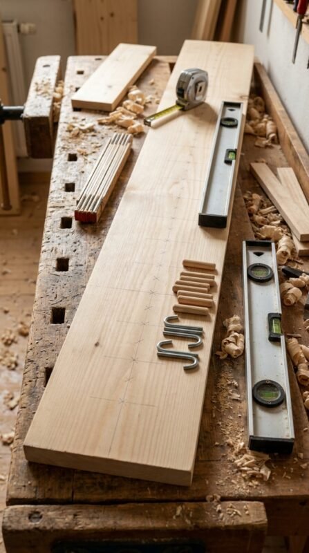 Marking peg positions on board