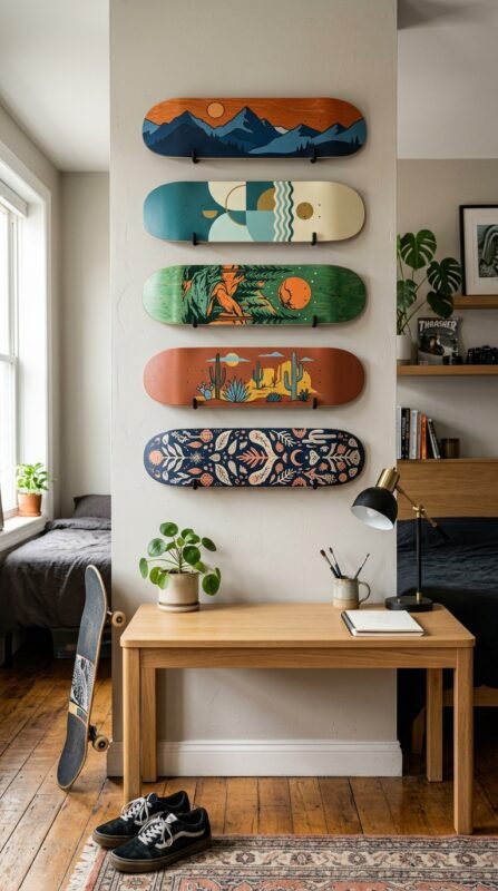 15 Skateboard Art Ideas Deck and Wall Decor 6 Skateboard wall art gallery